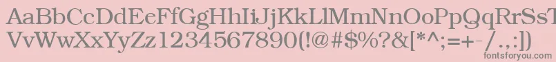 BookplateRegular Font – Gray Fonts on Pink Background