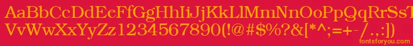 BookplateRegular Font – Orange Fonts on Red Background