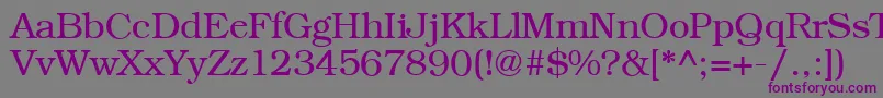 BookplateRegular Font – Purple Fonts on Gray Background