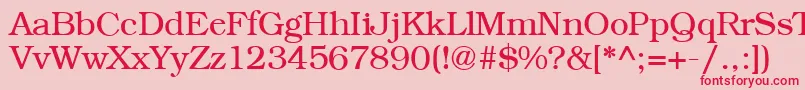 BookplateRegular Font – Red Fonts on Pink Background