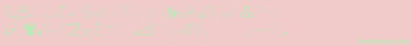 Kurzwaren Font – Green Fonts on Pink Background