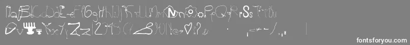 Kurzwaren Font – White Fonts on Gray Background