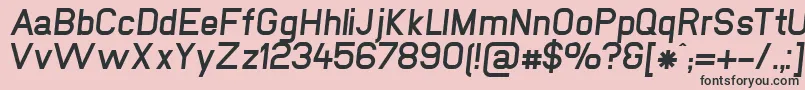 NewmediaFettKursiv Font – Black Fonts on Pink Background