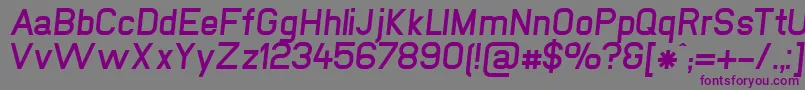 NewmediaFettKursiv Font – Purple Fonts on Gray Background