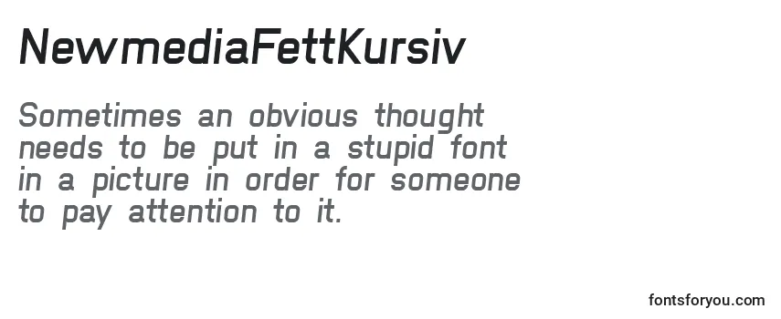 NewmediaFettKursiv Font