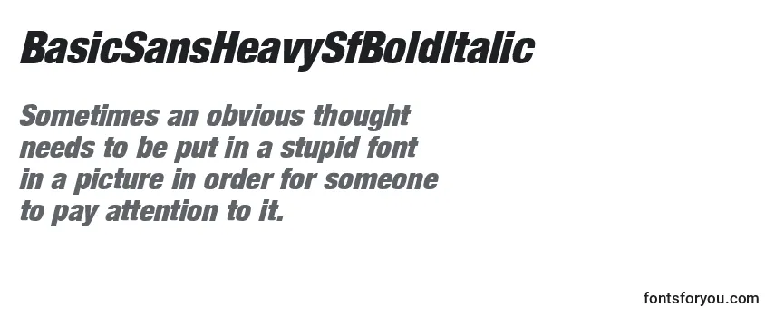 BasicSansHeavySfBoldItalic Font
