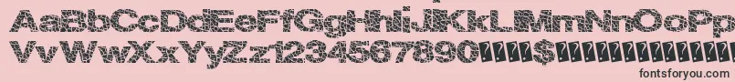 Supercracks-Schriftart – Schwarze Schriften auf rosa Hintergrund