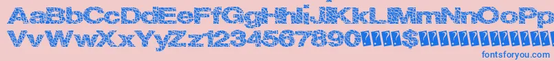 Supercracks Font – Blue Fonts on Pink Background