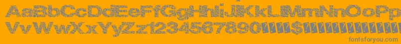 Supercracks Font – Gray Fonts on Orange Background