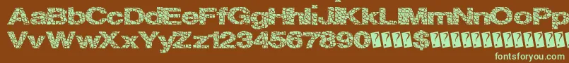 Supercracks Font – Green Fonts on Brown Background
