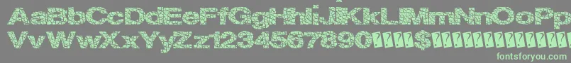 Supercracks Font – Green Fonts on Gray Background