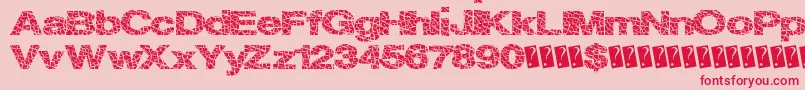 Supercracks-Schriftart – Rote Schriften auf rosa Hintergrund