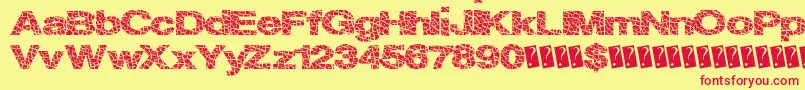 Supercracks Font – Red Fonts on Yellow Background