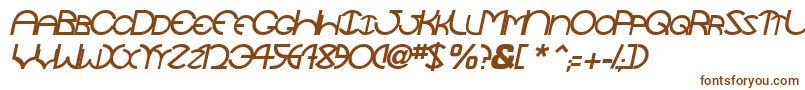 TocopillascapssskItalic-fontti – ruskeat fontit