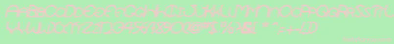 TocopillascapssskItalic Font – Pink Fonts on Green Background