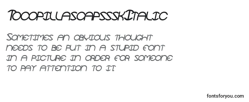 Review of the TocopillascapssskItalic Font