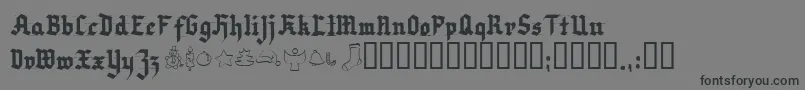 フォントVerychristmess – 黒い文字の灰色の背景