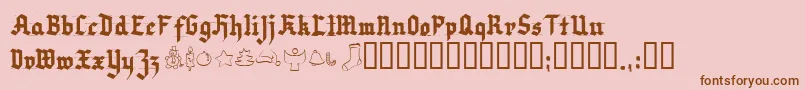 Verychristmess Font – Brown Fonts on Pink Background