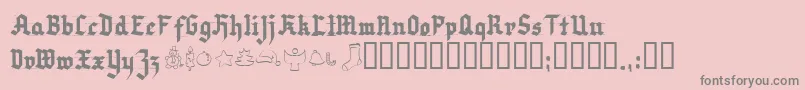 フォントVerychristmess – ピンクの背景に灰色の文字
