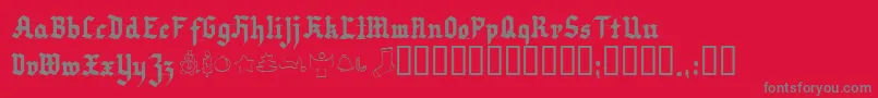 Verychristmess Font – Gray Fonts on Red Background