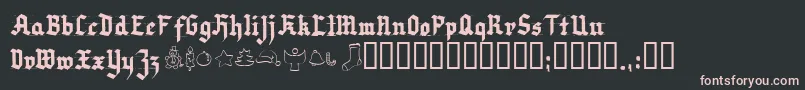 Verychristmess Font – Pink Fonts on Black Background