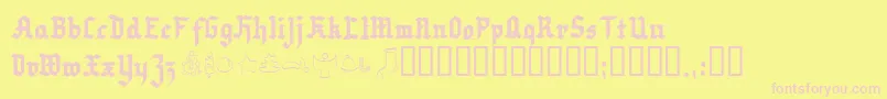 Verychristmess Font – Pink Fonts on Yellow Background