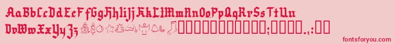 Verychristmess Font – Red Fonts on Pink Background