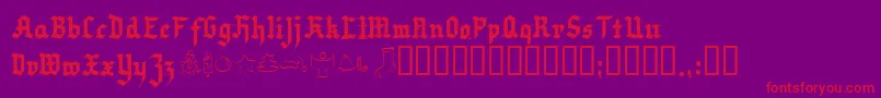 Verychristmess Font – Red Fonts on Purple Background