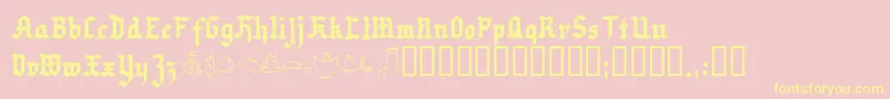 Verychristmess Font – Yellow Fonts on Pink Background