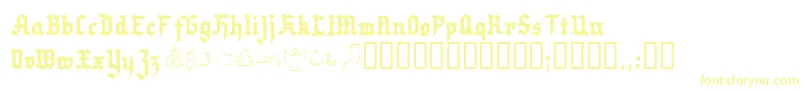 Verychristmess Font – Yellow Fonts on White Background