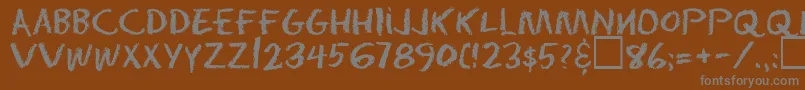 Eraserregular Font – Gray Fonts on Brown Background