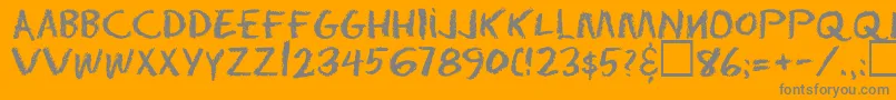 Eraserregular Font – Gray Fonts on Orange Background