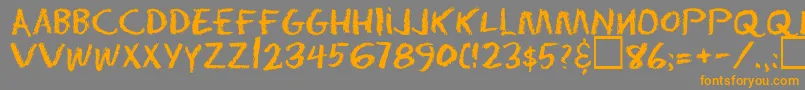 Eraserregular Font – Orange Fonts on Gray Background