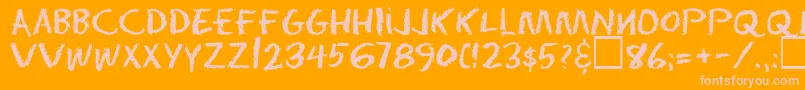 Eraserregular Font – Pink Fonts on Orange Background
