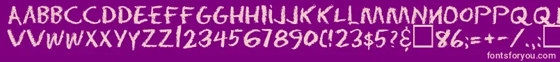 Eraserregular Font – Pink Fonts on Purple Background
