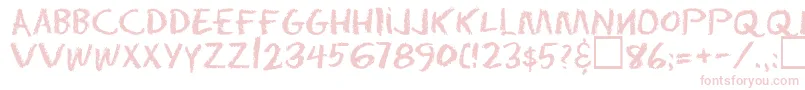 Eraserregular Font – Pink Fonts on White Background