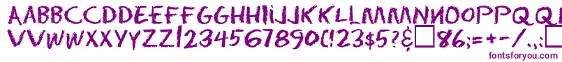 Eraserregular Font – Purple Fonts on White Background