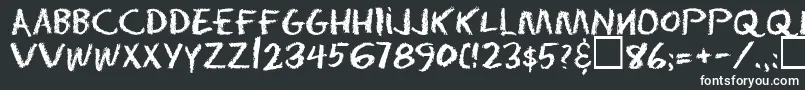 フォントEraserregular – 黒い背景に白い文字