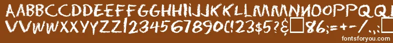 Eraserregular Font – White Fonts on Brown Background