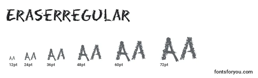 Размеры шрифта Eraserregular