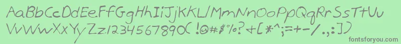 Lehn170 Font – Gray Fonts on Green Background