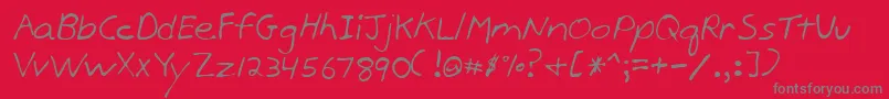 Lehn170 Font – Gray Fonts on Red Background