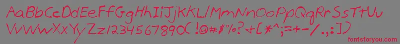 Lehn170 Font – Red Fonts on Gray Background