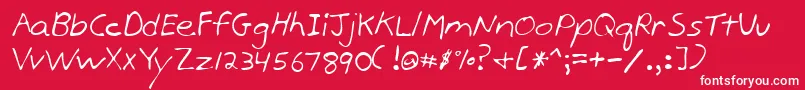 Lehn170 Font – White Fonts on Red Background