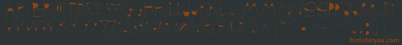 Krakelfabet Font – Brown Fonts on Black Background