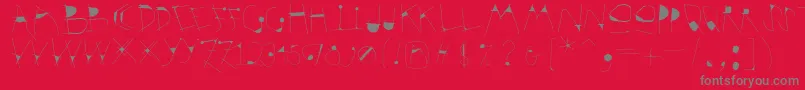 Шрифт Krakelfabet – серые шрифты на красном фоне