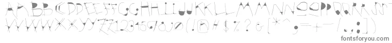 Krakelfabetフォントについての詳細 フォントKrakelfabet – 白い背景に灰色の文字