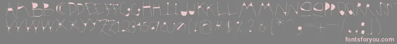 Krakelfabet Font – Pink Fonts on Gray Background