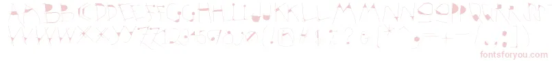 フォントKrakelfabet – 白い背景にピンクのフォント