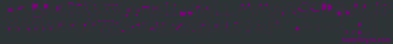 Krakelfabet Font – Purple Fonts on Black Background